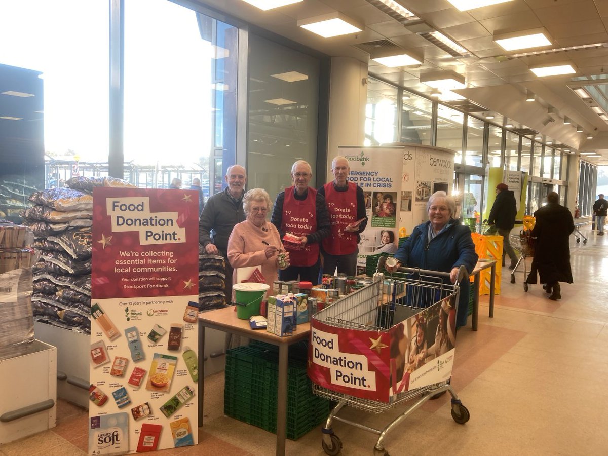 Skptfoodbank's tweet image. Day 2 of our @Tesco collection is in full swing in the Handforth Dean and Portwood stores. Thank you so much to all of our wonderful volunteers, Tesco staff and customers. Together we can really make a big difference to people across the town who are struggling to afford food.