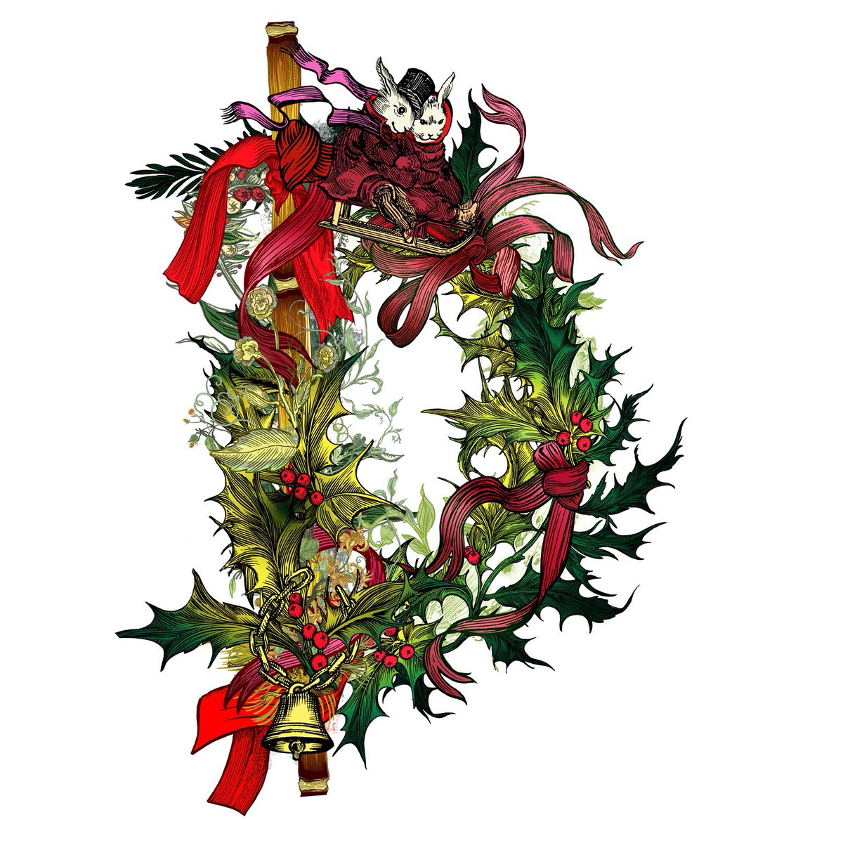The decorative delights of December #december #festivedecorations #illustration #theletterd #artwork #designers