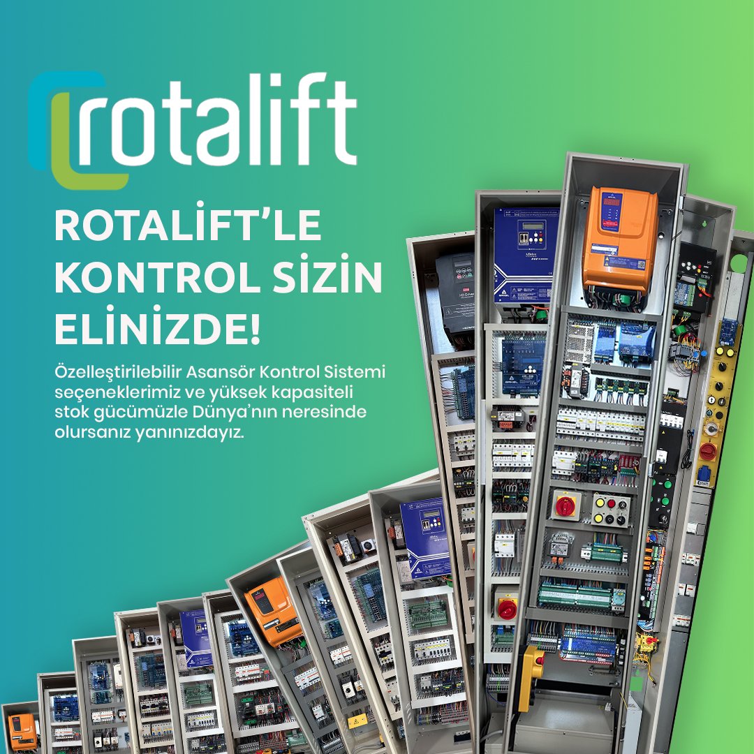 RotaliftAsansor's tweet photo. Get Control with ROTALIFT!💫🫵
With our custom desing elevator control system options and high-capacity stock power, we are by your side wherever you are in the world.✈️🌍
#solutionpartner
#rotalift #controllers #elevatorcontroller #asansörkontrolsistemi #istanbul #turkey https://t.co/0qVQSwRS1V