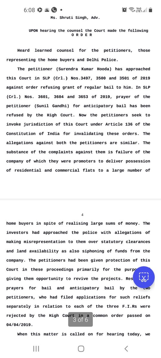 PritiNath9's tweet photo. 1. Best example of 'Loopholes in judicial system & misuse by builders'
An order passed by SC in the bail matter of ex-promoters of #ANBuildwell SC denied the bail & asked to surrender them but gave them 8 weeks time to appeal afresh on the basis of changed circumstances (if any) https://t.co/Fs9VUBbTn7