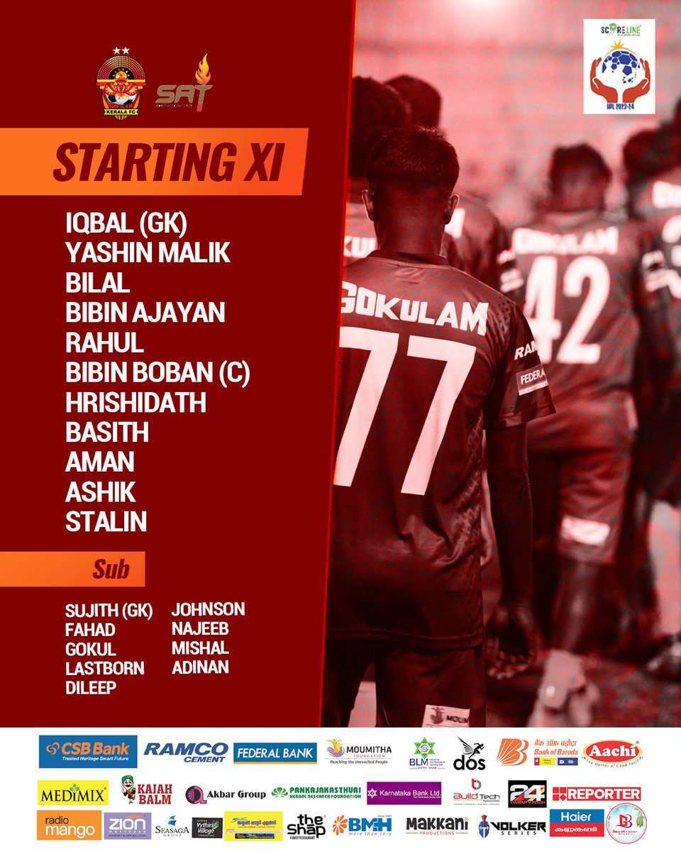 GokulamKeralaFC's tweet photo. It's all about the lineup!🙌
#GKFC #Malabarians #KPLKickoff #FootballFever https://t.co/pxBhLV6SJS