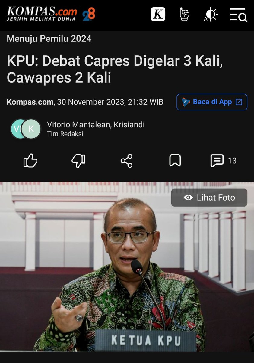 ferizandra's tweet photo. Kemarin KPU menginformasikan bahwa Debat Capres akan berlangsung 3x, sedangkan Debat Cawapres 2x...

Hari ini KPU mengubah lagi format Debat Pilpres 2024 dimana Debat Cawapres ditiadakan...

IMO, kenapa gak sekalian aja besok langsung KPU menetapkan siapa pemenang Pilpres 2024...? lumayan bisa hemat anggaran triliun rupiah...

🤔

From this...                      To this...