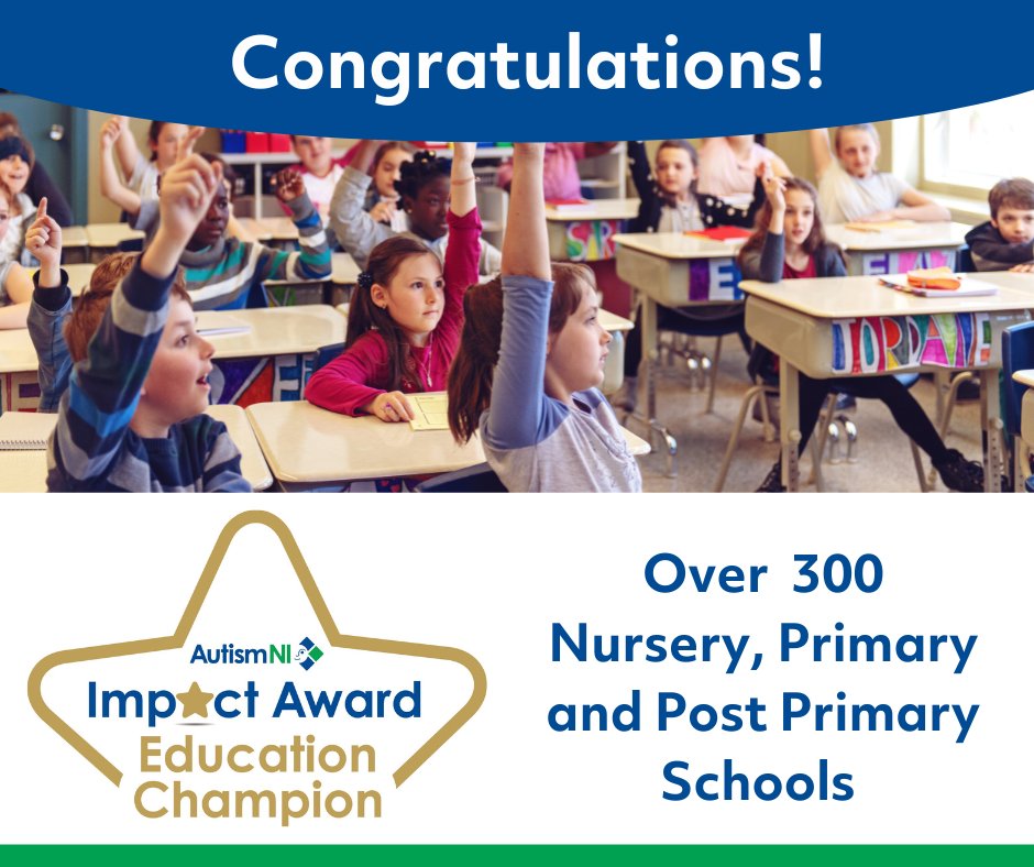 AutismNIPAPA's tweet photo. Congratulations to the 300 schools and education settings that have achieved our Autism Impact Award for Education โญ๐
For more information about the Impact Award, visit https://t.co/mHwcSHWrop
#inclusiveeducation #educationforall #autismtraining #autismimpactaward https://t.co/RqX59KO8qa
