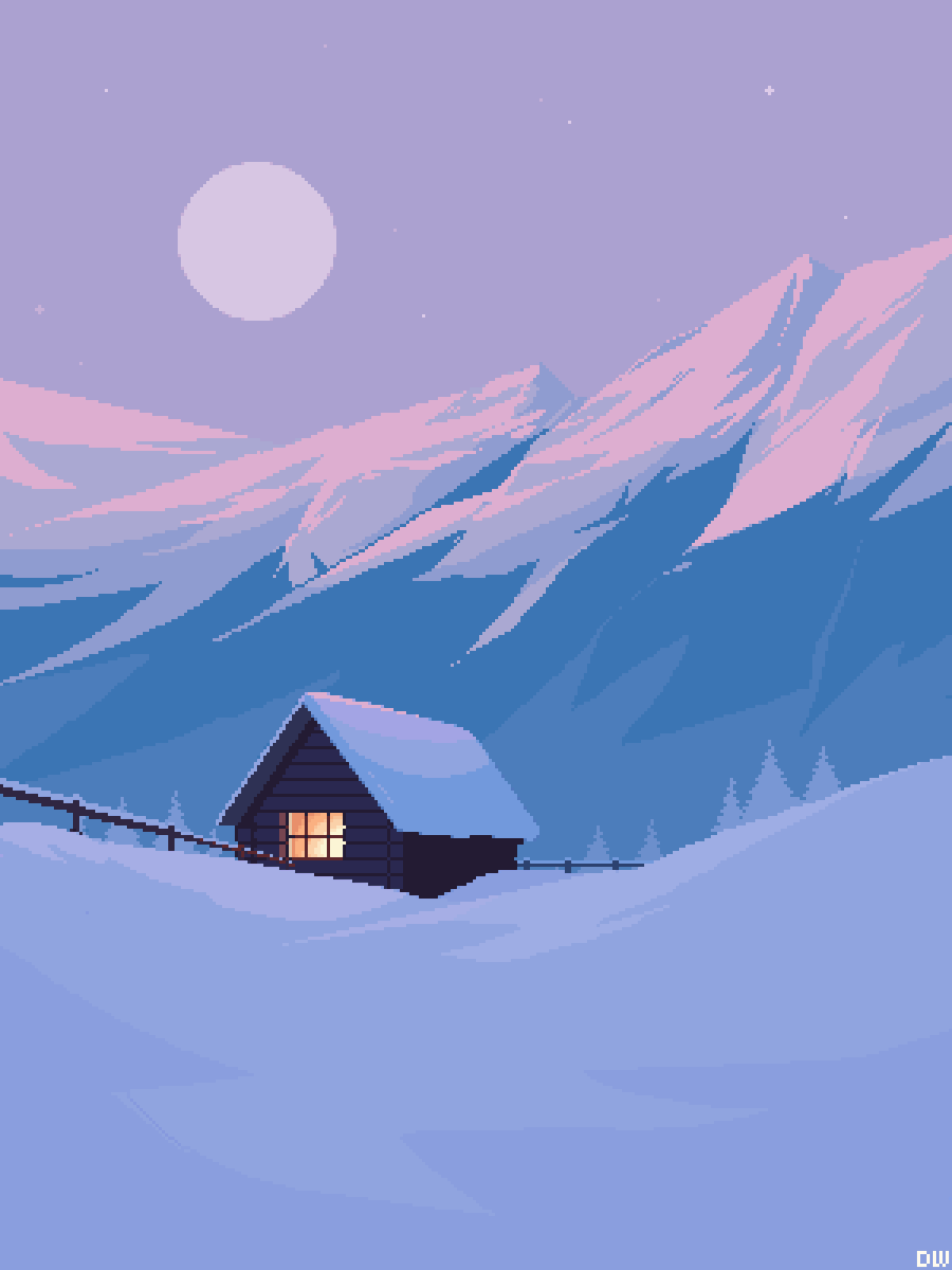 Woodspixl's tweet photo. Snow covered landscapes from over the years❄️
#pixelart https://t.co/uJxciah6zM