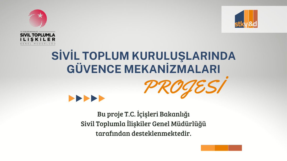 stkydorgtr's tweet photo. Sivil Toplum Kuruluşlarında Güvence Mekanizmaları Projesi @icisleriSTi desteğiyle bugün itibarıyla başlıyor! https://t.co/hUM5XIKoTq