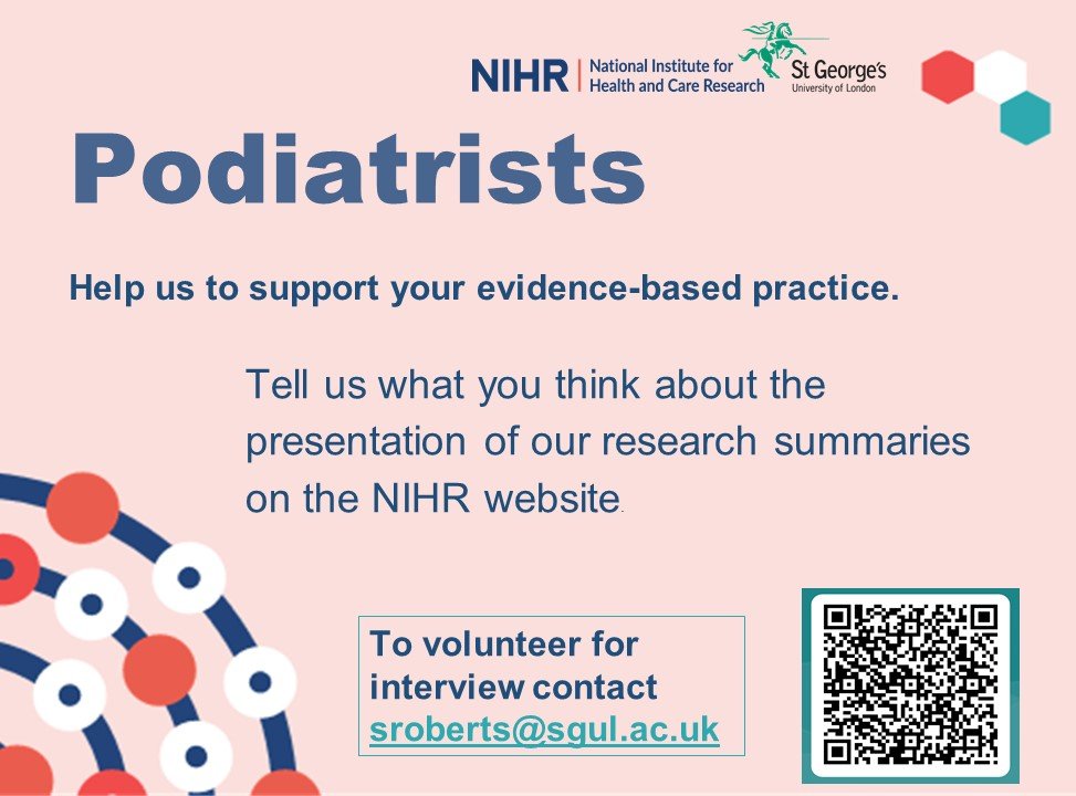 NIHR Evidence want to hear what podiatrists think of the evidence summaries they produce. Please let them know to help make sure they meet your needs @RoyColPod @lindsaybearne