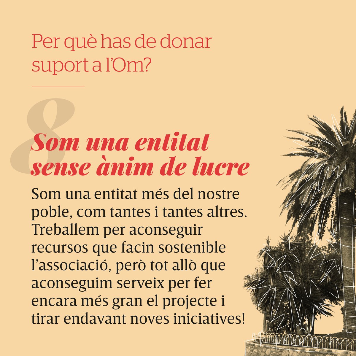 FemSafareigcat's tweet photo. 8⃣ Reprenem els #10motiusOm amb una nova raó per donar suport a la nostra entitat! 

👉Si vols rebre L'Om a casa teva, tens tota la informació a https://t.co/OVisX8u9Mf
👉 I si vols donar-nos suport econòmic però amb una modalitat més econòmica, pots fer-te amic de L'Om! https://t.co/gFIBJUahFq