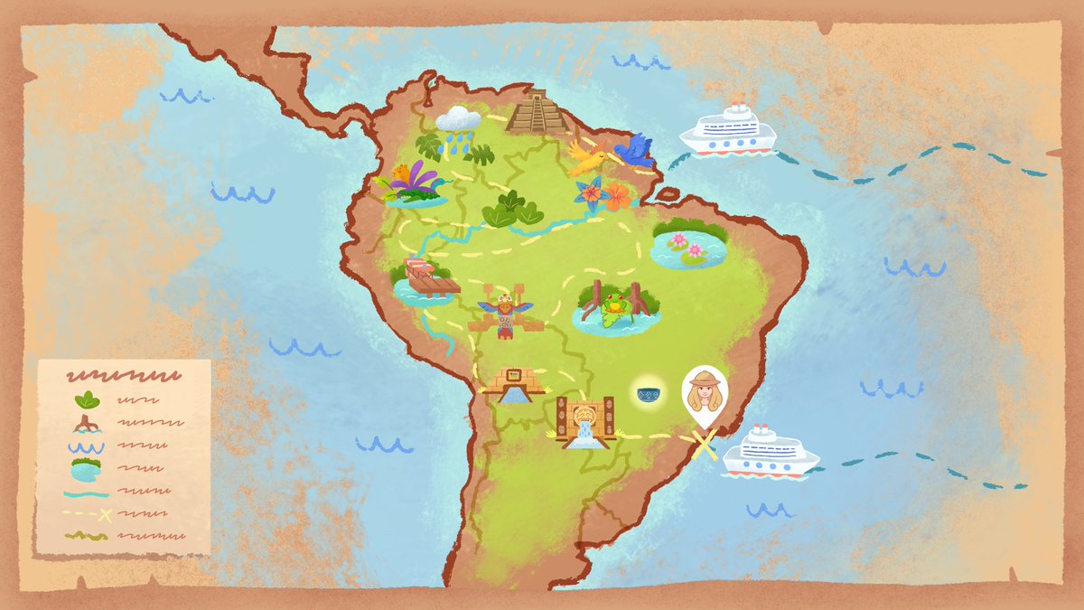 Rose had a chance to see many wonders of South America during her voyages.

We love all the mysteries still hidden among Rain Forrest &amp; that's why we've decided to add it to our new game 😍

#tellmeyourstoty #indiegame #indiedev #gamedev #journey