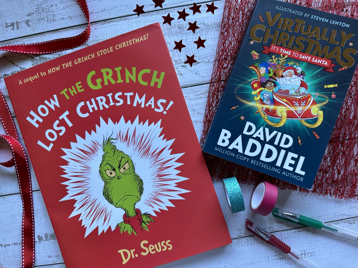 It’s December & the perfect time to start reading a #Christmas story! Here are 2 new Christmas #books that we thought you might like: How The Grinch Lost Christmas by Dr. Seuss and Virtually Christmas: It’s time to save Santa by David Baddiel with illustrations by @StevenLenton.