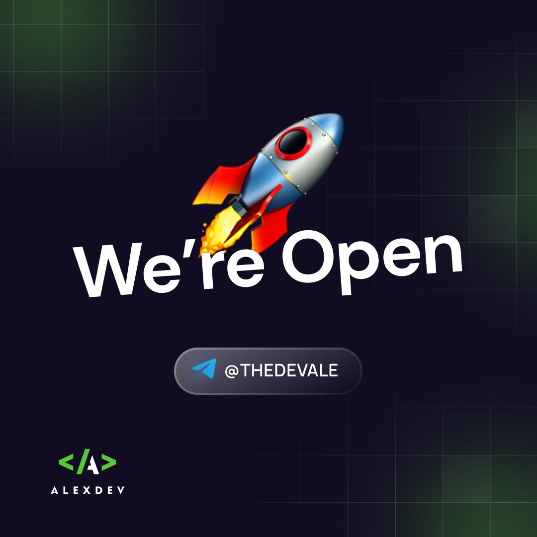 AlexDev_IT's tweet photo. Dear customers,

We're delighted to inform you that we're back from our break! Our team is now fully operational and ready to assist you to the best of our abilities. Thank you for your patience and for being part of our community. We look forward to working with you! https://t.co/ZE8EP4ESNL