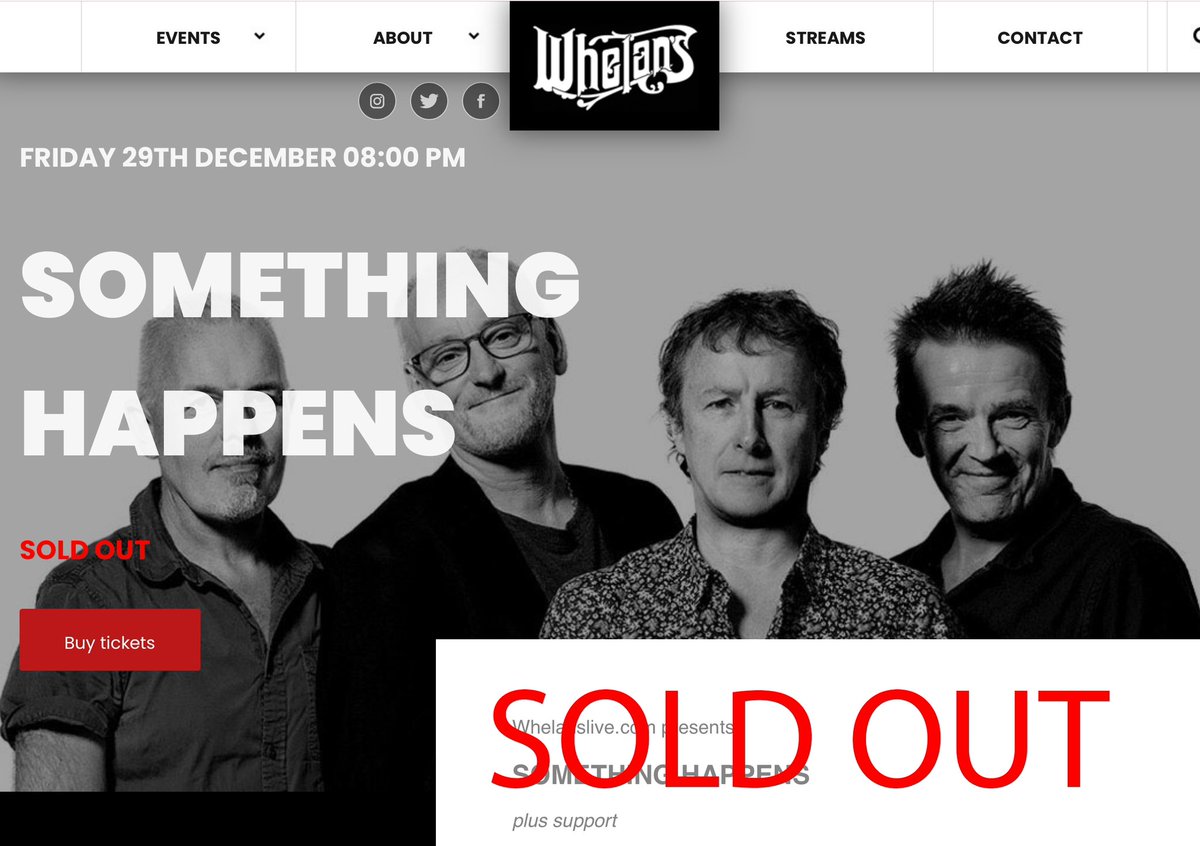 Delighted to see that this has sold out … would have been weird if nobody had shown up #happens #somethinghappens @marmosets @tomhappens @RHMusik @alanconnormusic @tednotontwitterorxorwhatever