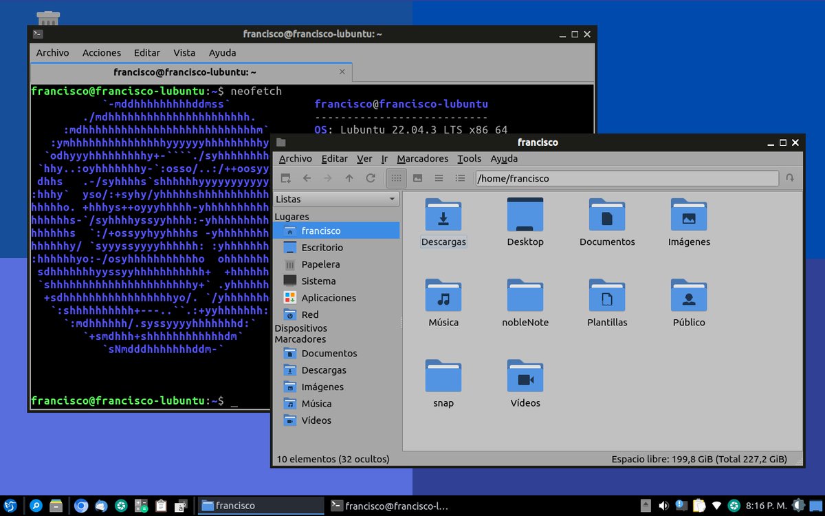 veracoecheax's tweet photo. Saludos a toda la Comunidad. 2 años con #Debian 11 LXDE la rompí y me dio por Instalar #Lubuntu LXQT y me ha dejado un buen sabor de boca
#ViernesDeEscrotorio #EscritorioGNULinux #Linux #ComunidadLinux #LunesDeSoftwareLibre #ComunidadGNULinux #CodigoAbierto #SoftwareLibre https://t.co/suIjXyhmS7