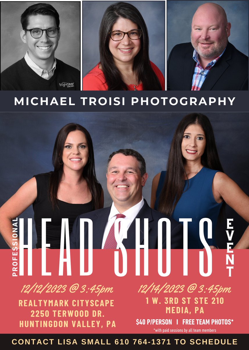 Need a professional headshot? Maybe yours is outdated? Schedule your session today! First come, first serve. See flyer below for details!
PS This is not limited to real estate agents. Everyone is welcome!
#professionalheadshot #realestateteteam #apictureisworthathousandwords