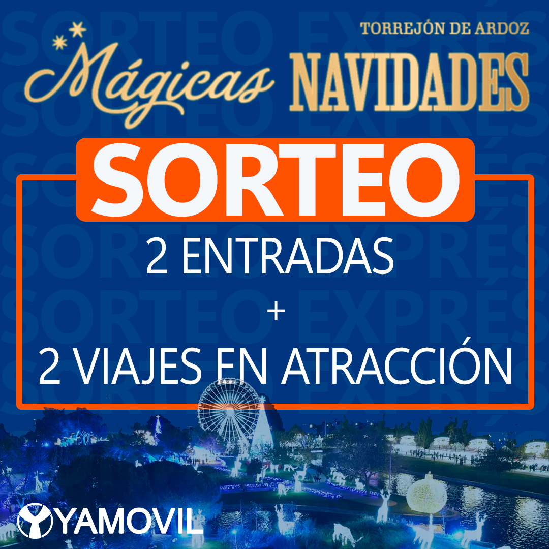 cochesYamovil's tweet photo. 🚨 SORTEO EXPRÉS. Estas Navidades, queremos que disfrutes como un niño, por eso vamos a sortear 2 packs para ir mañana sábado 2 de diciembre a las Mágicas Navidades de Torrejón de Ardoz.
Cada pack consta de 2 entradas y 2 viajes en la atracción que quieras.
#sorteo #sorteoexpres https://t.co/Je9lrDAtBK