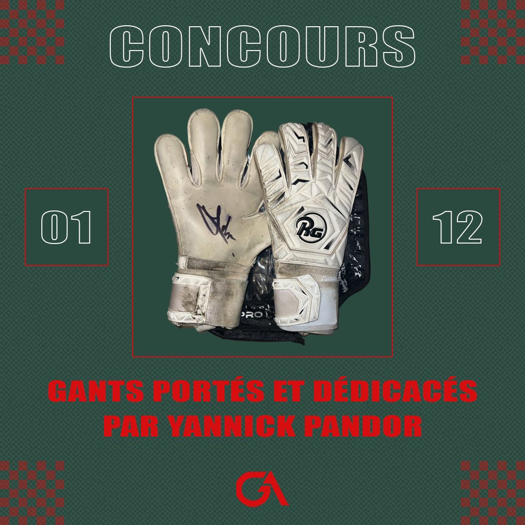 RCLAcademy's tweet image. 🎄 JOUR 1/24 

Tente de gagner une paire de gants portés et dédicacés par Yannick Pandor

- RT ce tweet 
- Follow @Pvndor_ et @RCLAcademy 
- Tweet avec le #GailletteAcademy

Bonne chance !