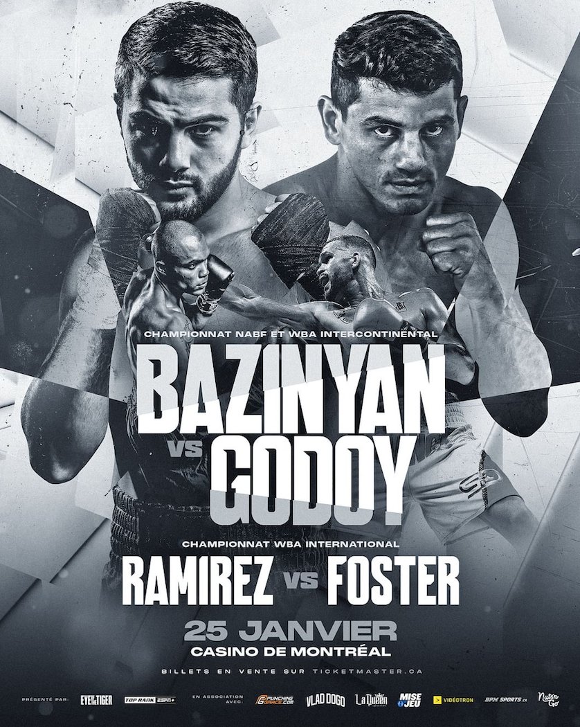 Eye of the Tiger (@eottm_boxing) on Twitter photo ๐จ25 JANVIER: รA VA FRAPPER FORT AU CASINO DE MONTRรAL AVEC BAZINYAN ET RAMIREZ ร LโHONNEUR
Communiquรฉ go.eottm.com/CP_BzoGodoy25Jโฆ
โย
๐จJANUARY 25TH: IT'S GOING TO BE A BIG HIT AT THE CASINO DE MONTRรAL WITH BAZINYAN AND RAMIREZ IN THE SPOTLIGHT
Press releaseย go.eottm.com/PR_BzoGodoyJanโฆ ๐จ25 JANVIER: รA VA FRAPPER FORT AU CASINO DE MONTRรAL AVEC BAZINYAN ET RAMIREZ ร LโHONNEUR
Communiquรฉ go.eottm.com/CP_BzoGodoy25Jโฆ
โย
๐จJANUARY 25TH: IT'S GOING TO BE A BIG HIT AT THE CASINO DE MONTRรAL WITH BAZINYAN AND RAMIREZ IN THE SPOTLIGHT
Press releaseย go.eottm.com/PR_BzoGodoyJanโฆ