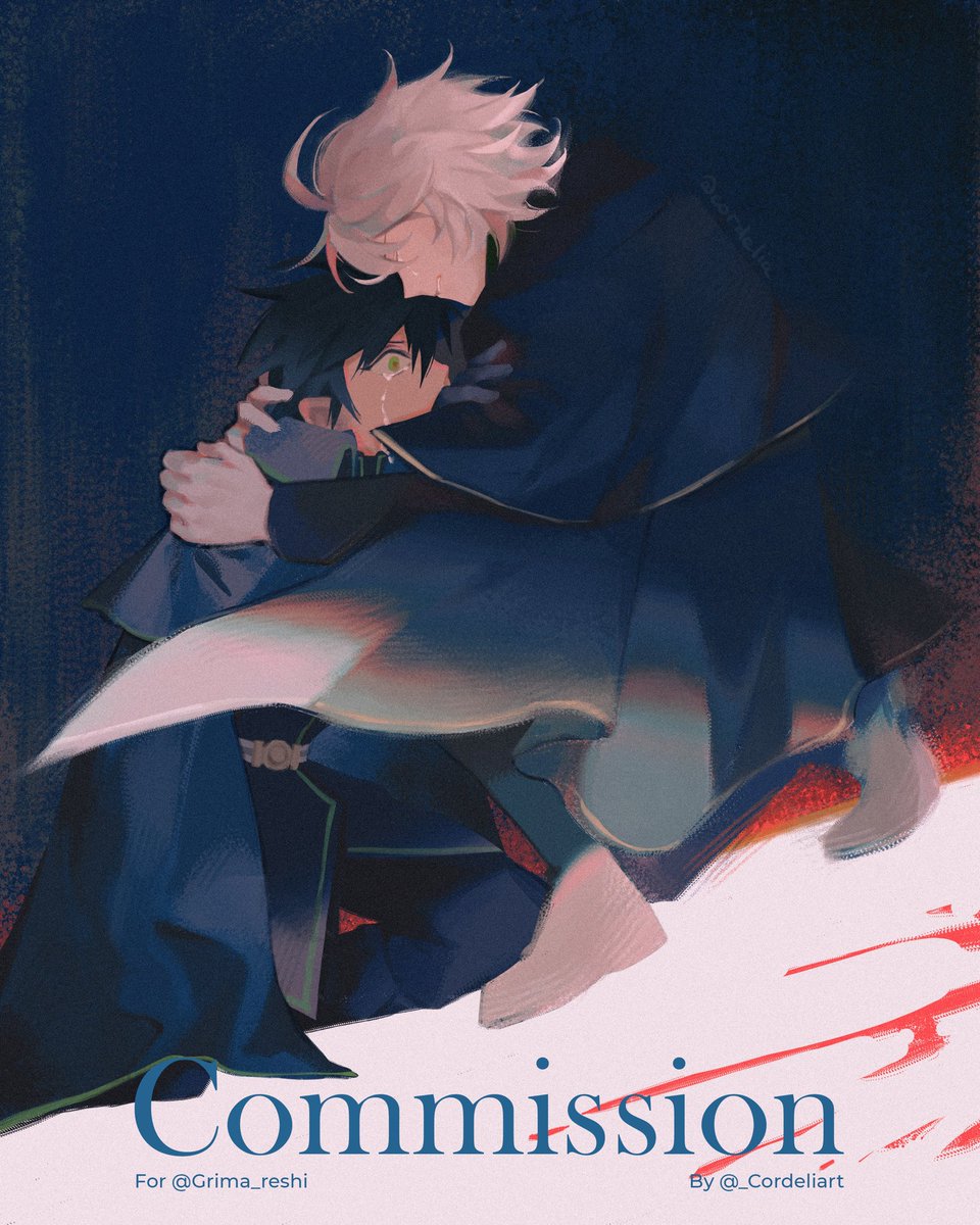 _cordeliart's tweet photo. Commission for the lovely @grima_reshi ‘s fic on AO3!

#MikaYuu #ミカ優 #OwariNoSeraph https://t.co/Ws86DikjNK