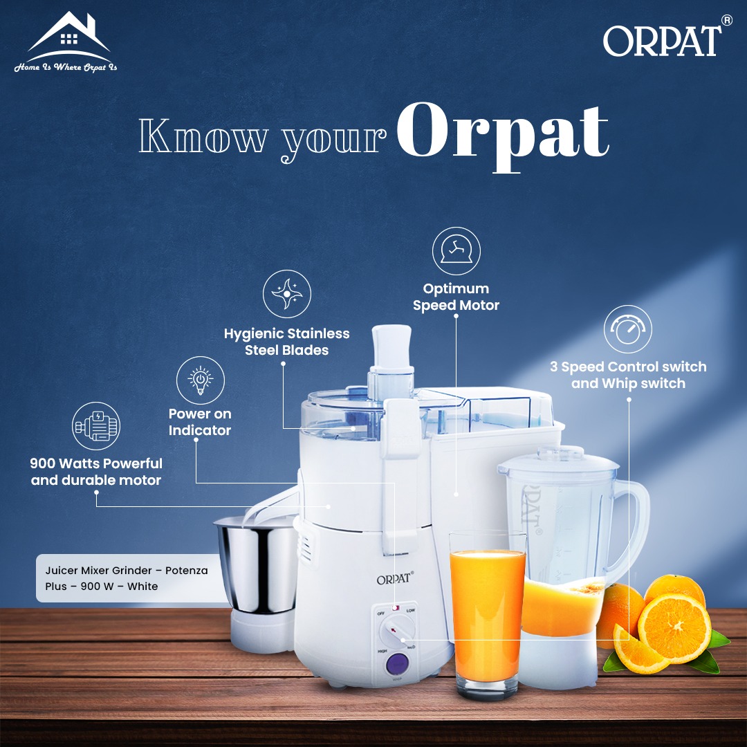 orpat_group's tweet photo. Elevate your culinary experience.
From refreshing smoothies to finely ground spices, this kitchen essential is your versatile cooking companion.

Discover more at https://t.co/xwZeidfiw7

#Orpat #JuicerMixerGrinder #CulinaryCompanion #KitchenEssentials #KnowYourOrpat https://t.co/M7odtYXmCz