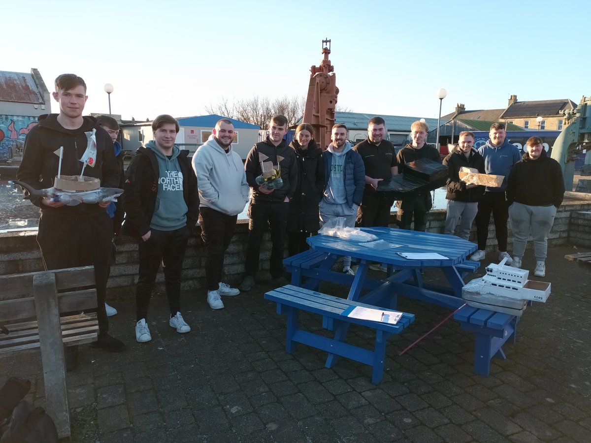 Thanks to Naval Architect Chris Dunn, Managing Director @MalinGroup and Claire and Connor @Scotmaritime for supporting our Employed PEO students with their boat float @EssentialSkill8 @AyrshireColl @ACEngSci_Kilm It's amazing the problem solving skills used when working together