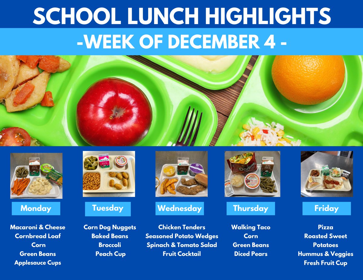 A week full of favorites, coming up! Take a peek at this week's menu 👀🥦🥕🍎 #schoollunch