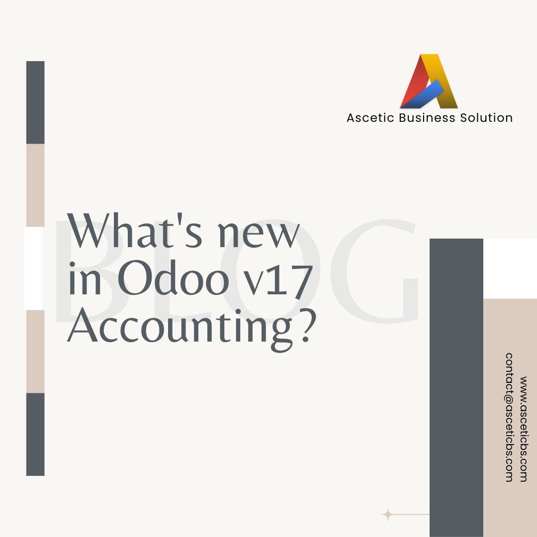 AsceticBs's tweet photo. Experience financial efficiency like never before with Odoo v17's groundbreaking accounting features.
 Read the blog: https://t.co/bGaP99qIk7

Connect with us today: https://t.co/79de0MDDQ9

#odooversionupgrade #odoomigration #Businesssolutions #erpimplementation #erp #odoo17 https://t.co/5bmBB3rrCI