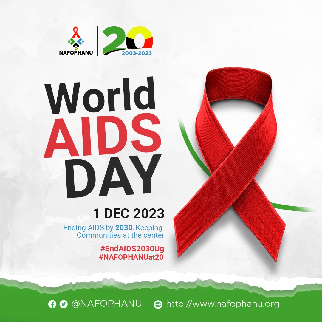 #WorldAIDSDay2023 
We believe that if communities are at the center of the #HIV response then there will be better treatment outcomes and together we shall #EndAIDS2030Ug

#NAF0PHANUat20 
#NafophanuUpdates