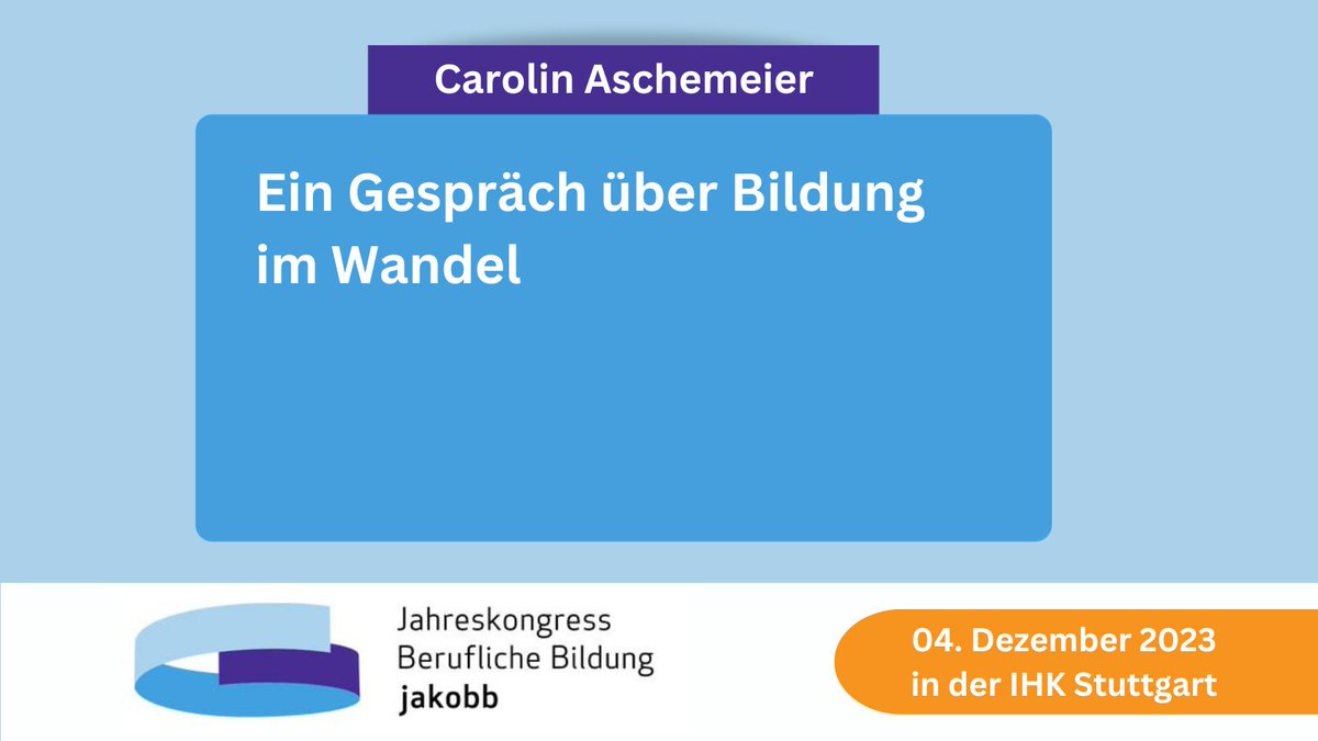 klettmex's tweet photo. 💼 Carolin Aschemeier wird auf unserem Jahreskongress Berufliche Bildung ihre Anregungen zum Thema Bildung im Wandel mit uns teilen. Seid gespannt! https://t.co/rA0v8yFHOd