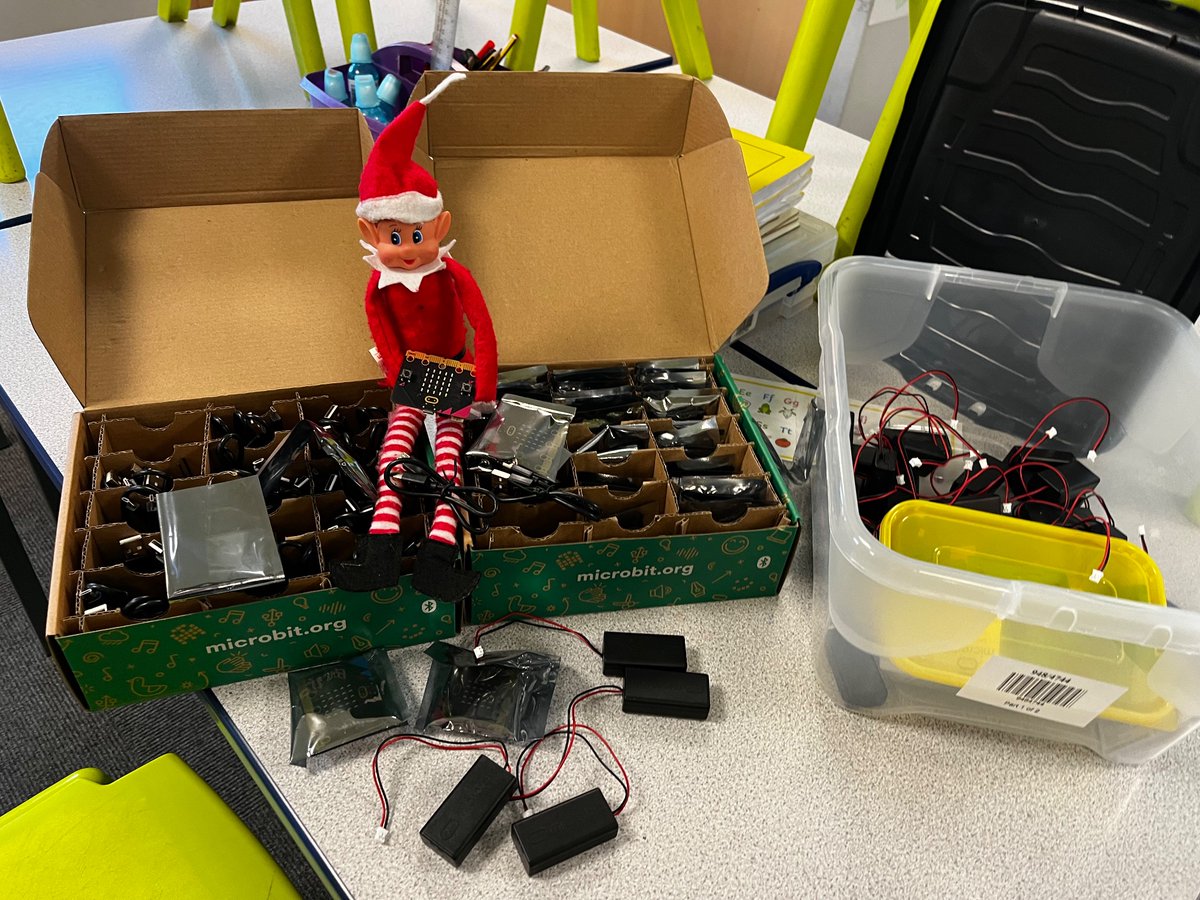 ysgolnantygroes's tweet photo. It’s that time of year…#ElfOnTheShelf #Microbits https://t.co/H4kRlrEcpd