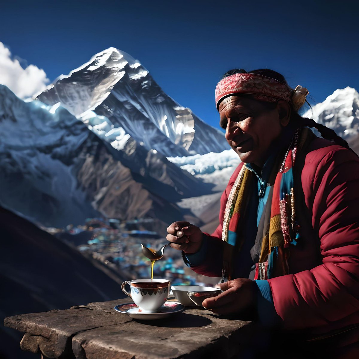ChiluwalSanjeeb's tweet photo. #Amazing #aicreated #MtEVerest #Nepal #NatureLover https://t.co/FU7YJ5gB8I