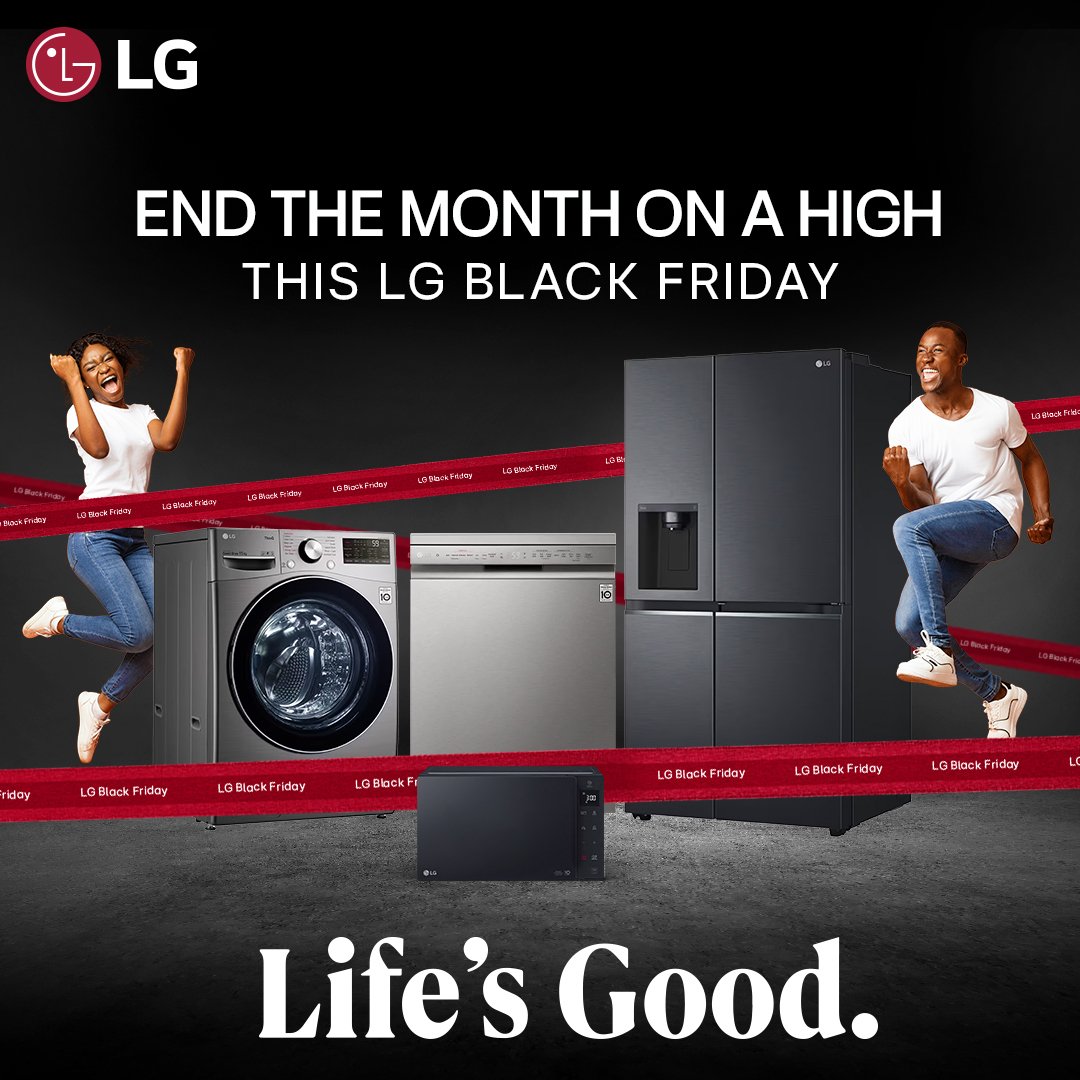 Celebrate the ultimate Black Friday sale with incredible discounts on LG appliances! Enhance your home with deals on LG TVs, washing machines, soundbars, and refrigerators. Hurry, limited time offer! Check out the details at lge.ai/6183uhcd5 #LGEastAfrica #BlackFridaySale