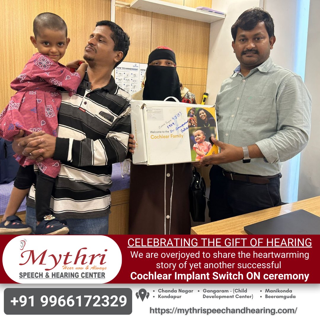 mythrihearing's tweet photo. #GiftOfHearing #CochlearJourney #SwitchONCeremony #CelebratingSound #HearingTransformation #AudiologySuccess #JoyfulMoments #HopeThroughHearing #EmpoweringLives #MythriSpeechAndHearing #LifeChangingTechnology #TransformativeAuditoryAdventure #SoundOfJoy #AudiologyTriumphs https://t.co/pEqs3Lwlx0