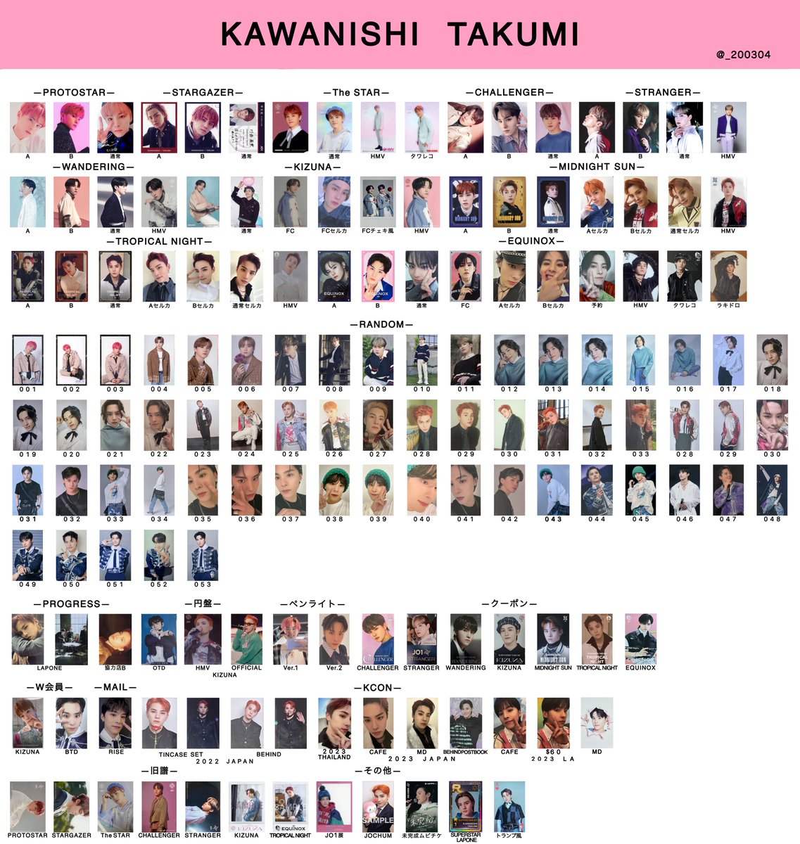 JO1 トレカ 一覧 PROTOSTAR 〜 RISEです！ 保存の際にはRTして頂けます