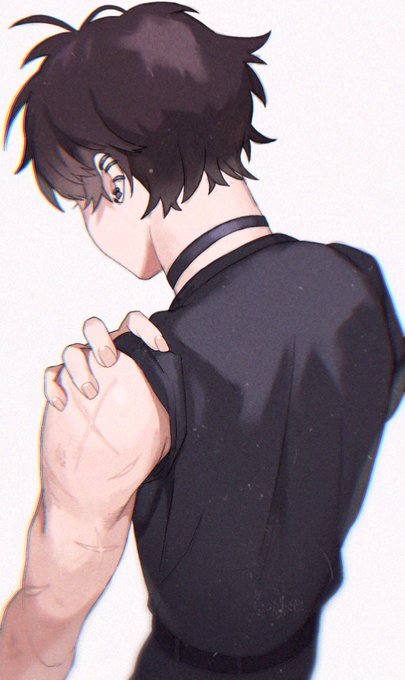 「black shirt scar on arm」 illustration images(Latest)