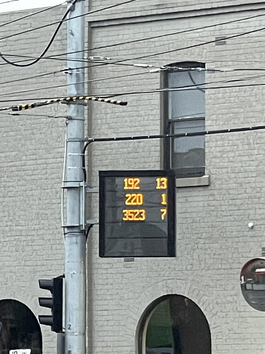 jasonnipple's tweet photo. @suburban_melb hey mate - long time listener, first time caller. any idea what these numbers on the screen represent? this is at the malvern tram depot https://t.co/oEZK0IqPos