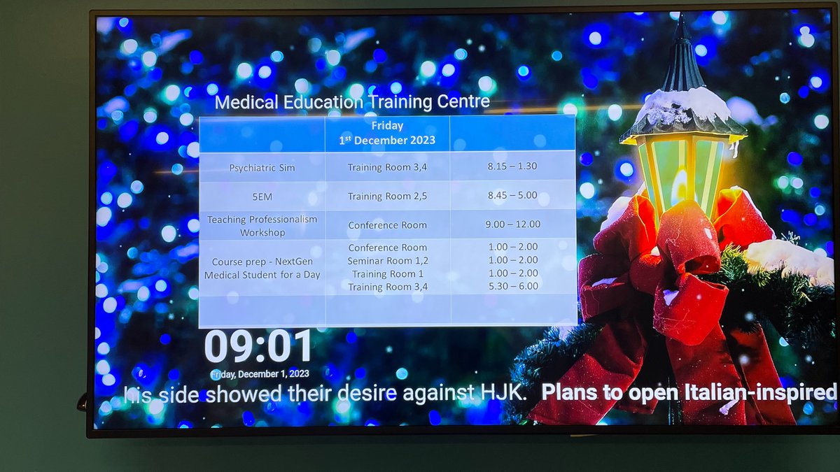 🎄 Check out our new festive digital signage in the METC 🎅#clevertouch #digitalsignage @SoftworxLtd @myClevertouch