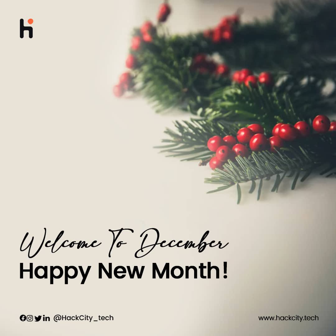 HackaBlock's tweet photo. Let the countdown to the new year begin! π
Wishing you all the joy and happiness this festive month has to offer! π
Happy December, everyone! π
#Happynewmonth #hellodecember #hackcitytech https://t.co/NvJou3ZvqY