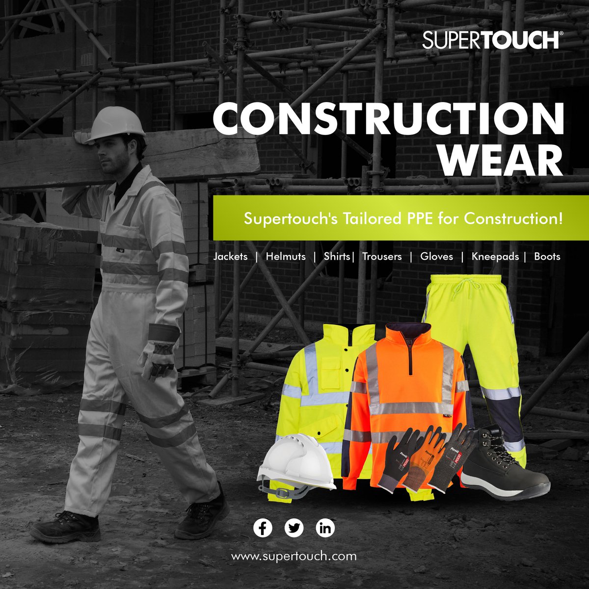 Supertouch_PPE's tweet photo. 🏗️ Discover Supertouch's Superior #Construction Workwear & #PPE! 🛠️!
Explore Now: https://t.co/bEiXTw99lB
#ConstructionSafety #HeadProtection #EyeProtection #RespiratoryProtection #Workwear #HighVisibility #HandProtection #FootProtection #WorkplaceSafety #Workwear #SafetyFirst https://t.co/bHzuBKsz2Z