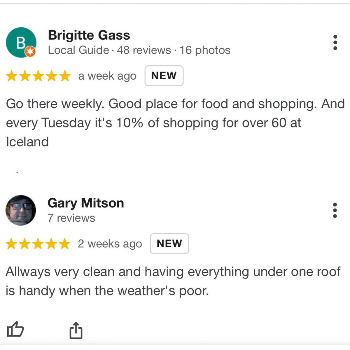 Shop_Sailmakers's tweet photo. Great to see such good reviews on the centre and the new stores 🩵

#sailmakers #reviews #shopping #retail #ipswich https://t.co/tcnP11YlAZ