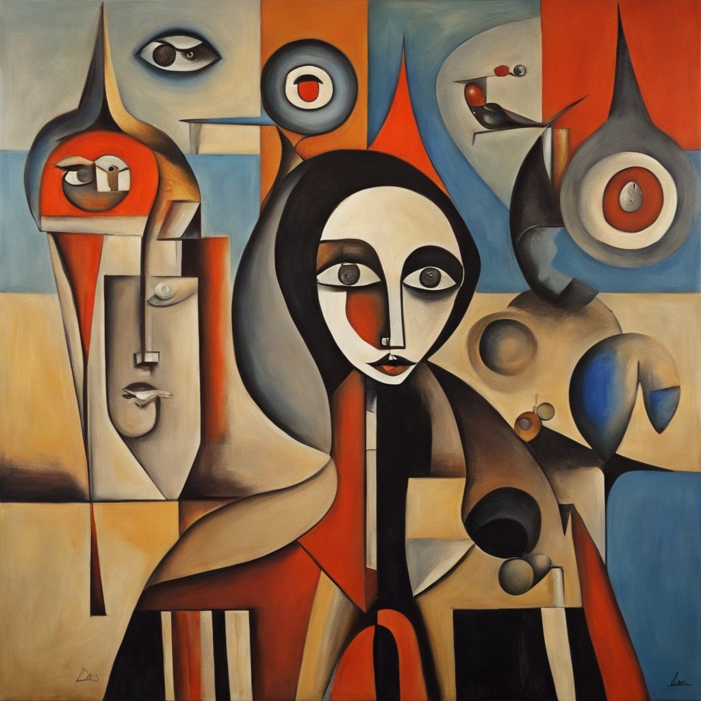 FREE__ARTS's tweet photo. A striking cubist composition, where abstract forms and enigmatic figures tell an untold narrative. #Cubism #AbstractFigures #ArtNarrative https://t.co/4VHzbrA8DP