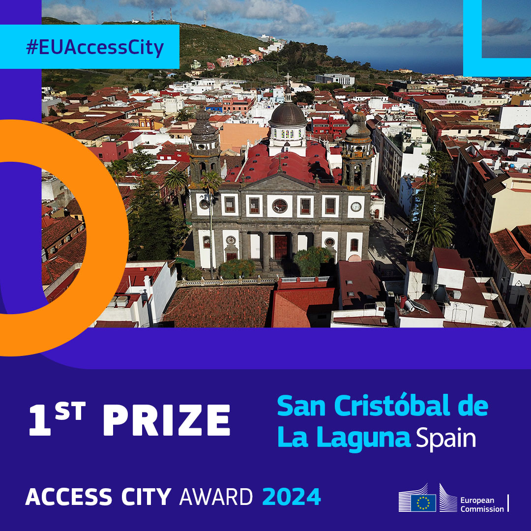 🥁🥁🥁 🏆 The WINNER of the 2024 #EUAccessCity Award is: 🥇 San Cristóbal de La Laguna 🇪🇸 The @aytolalaguna_es has been recognised for its comprehensive approach to accessibility & dedication to improving the quality of life of persons with disabilities. ¡ Felicidades ! 🙌