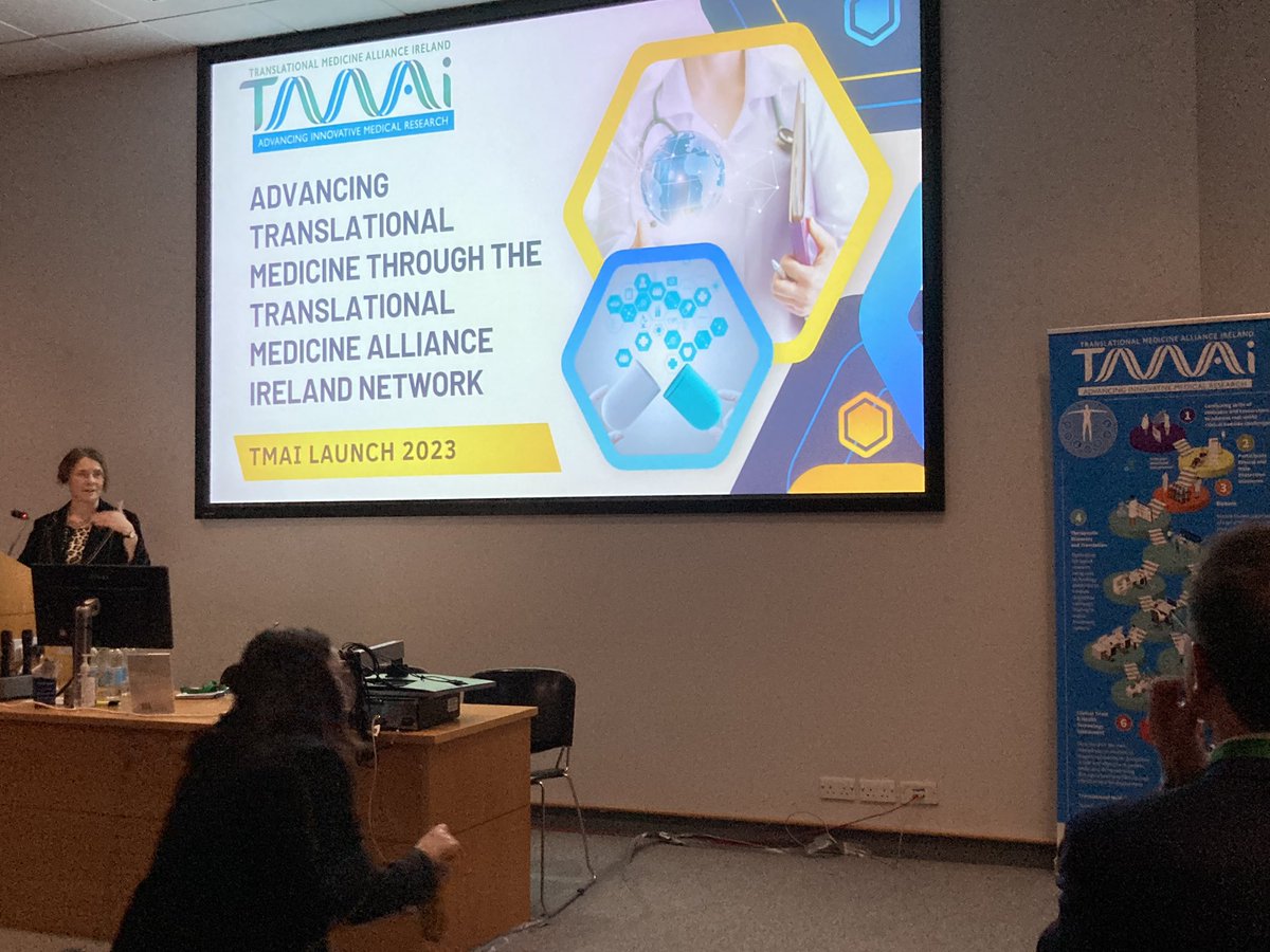 Prof Aideen Long, Director of TTMI, launching the Translational Medicine Alliance Ireland (TMAI) on behalf of 10 translational research Institutions across Ireland @tcddublin @UCC @ucddublin @RCSI_Irl @uniofgalway @QUBelfast @UL @MTU_ie @atu_ie @WeAreTUDublin
