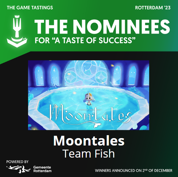 GameTastes's tweet photo. Announcing our thirteenth Nominee for The Game Tastings taking place on the 2nd of December 2023!

Welcome Moontales, a short wholesome adventure game where you get to play as Fhinn, a fish on a journey to the moon to reunite with his loved one.

#TheGameTastings 🏆 https://t.co/u9QQt7HuRB