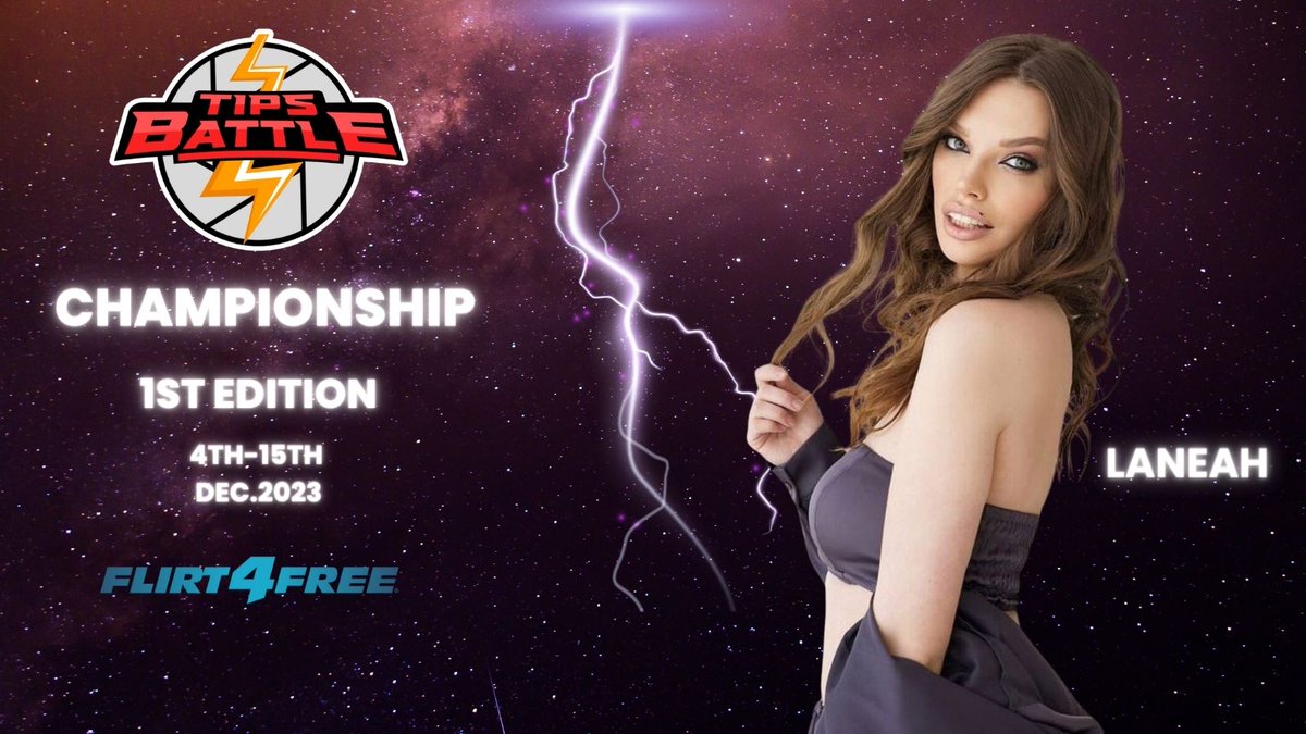 TipsBattles's tweet photo. This gorgeous lady @Sweet_Laneah is ready to fight in #tipsbattlechampionship on @flirt4free and you should be there to support her 

4th Dec 

@f4ftraining @flirt4freegirls @LCMDotTV 

#tipsbattle #lcmtv #flirt4free https://t.co/01fQjrTcm2