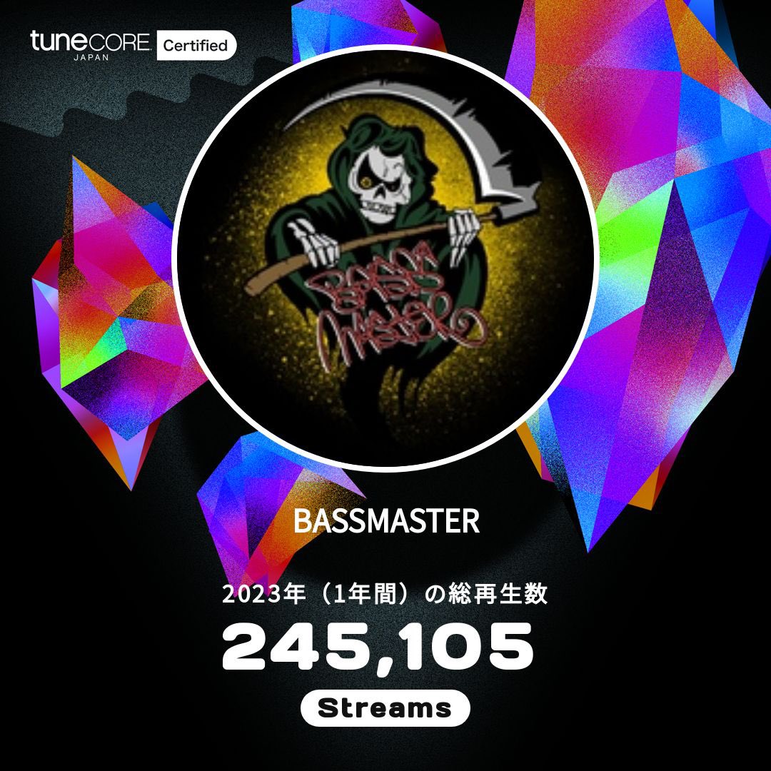bassmaster0721's tweet photo. 今年一年TUNECORE JAPANにはお世話になりました🫡

今年もあと1ヶ月あるけど来年はこんなもんじゃないんでこれからもよろしくお願いしときます！

#BASSMASTERPRODUCE
#STREETHERORECORDS https://t.co/apHA7b94ze