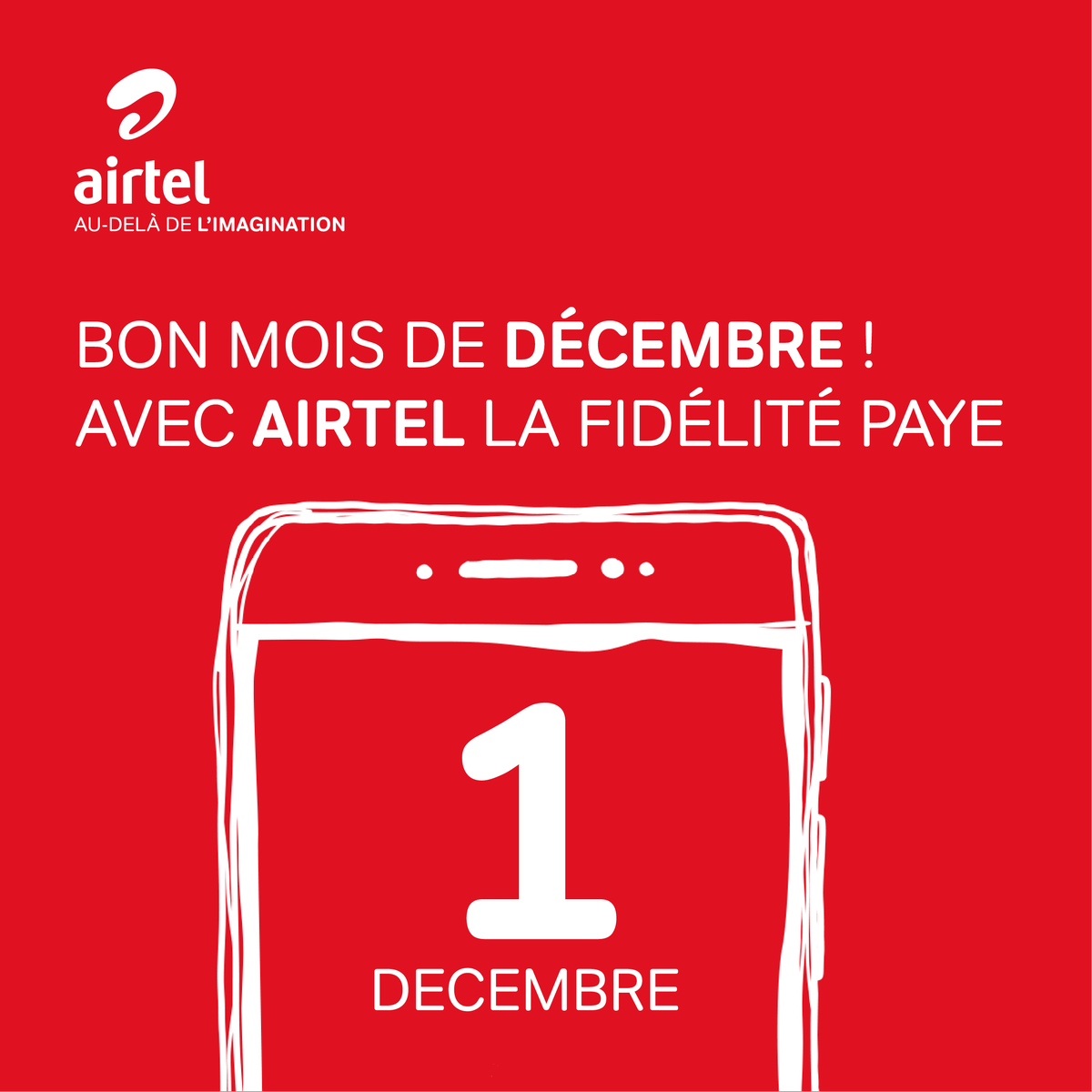 Bon mois de décembre et prenez plaisir à vivre heureux #AirtelRDC #DecembreNaAirtel