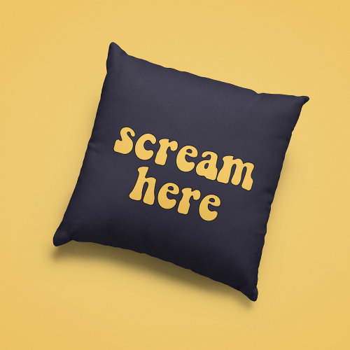 dyangochavez's tweet photo. You need this. Scream here funny retro throw pillow https://t.co/I6NfFVArHM https://t.co/hnXj6rE2lh