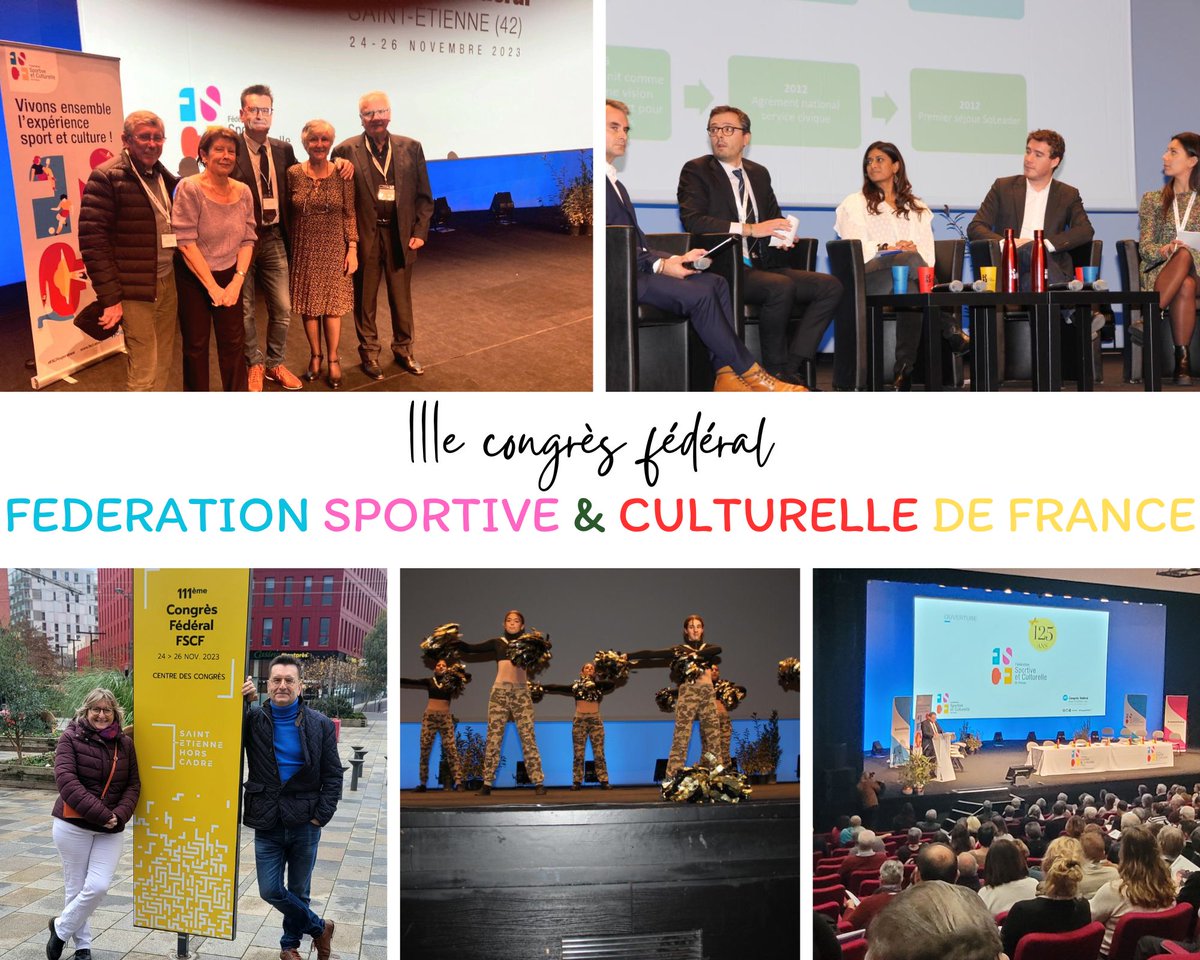 ChristopheTASS3's tweet photo. Très honoré d’avoir pu échanger, lors du 111e congrès national de la #FSCF à Saint-Etienne, avec notre Ministre de tutelle, @priscathevenot, Secrétaire d'État chargée de la Jeunesse et du #SNU au cours de la table ronde sur le thème « 125 ans d’engagement pour la jeunesse ». https://t.co/sOzn7jekZr