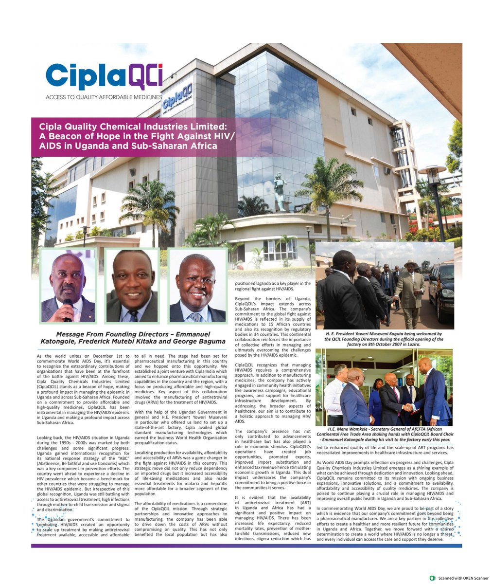 qcil_uganda2's tweet photo. On #WorldAIDSDay, CiplaQCIL stands in solidarity with the global community. Our commitment to combating HIV/AIDS remains unwavering. Together, let's create a world where HIV/AIDS is no longer a threat and every individual can access the care & support they deserve. #QCIL #EndHIV https://t.co/yxGneBdmXV