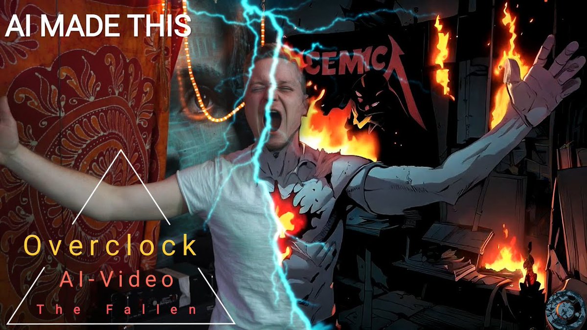 BandOverclock's tweet photo. New AI-music-video online:
https://t.co/hJjgzzBHMu
Overclock - The Fallen [Official AI-Music-Video]
Track #4 from the new Album "The Fallen"
#metal  #germanmetal #band  #music  #newcomer  #new  #overclock #fallen #AI #postapocalyptic https://t.co/P908bzvCeJ