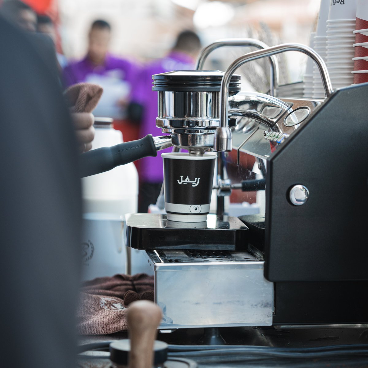 refillroastery's tweet photo. Brewing the perfect moments at the Al Ain Event with our mobile espresso bar in action! ☕✨ Elevate your event with the rich aroma and taste of specialty coffee on wheels. Book us for an unforgettable experience! #MobileBrews #EventElegance https://t.co/5q7Spx5bBh